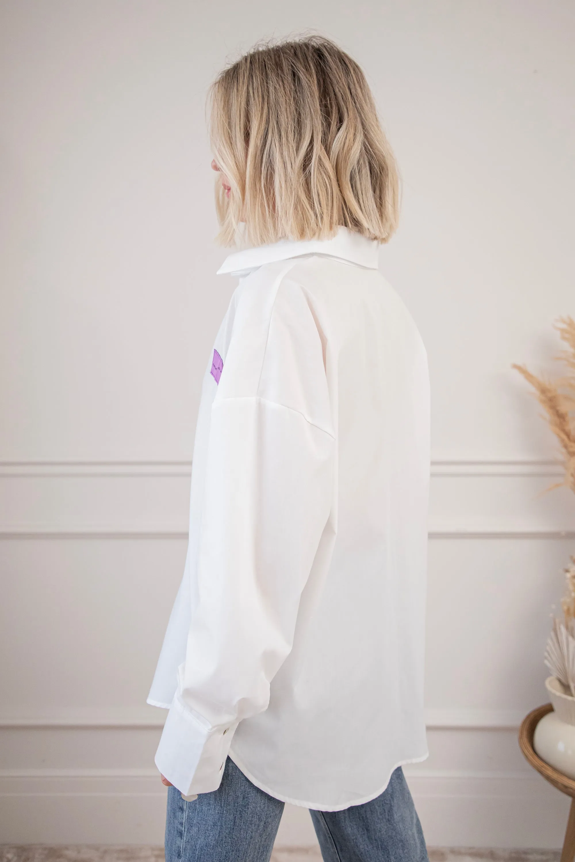 No Stopping Me White/Purple - Blouse