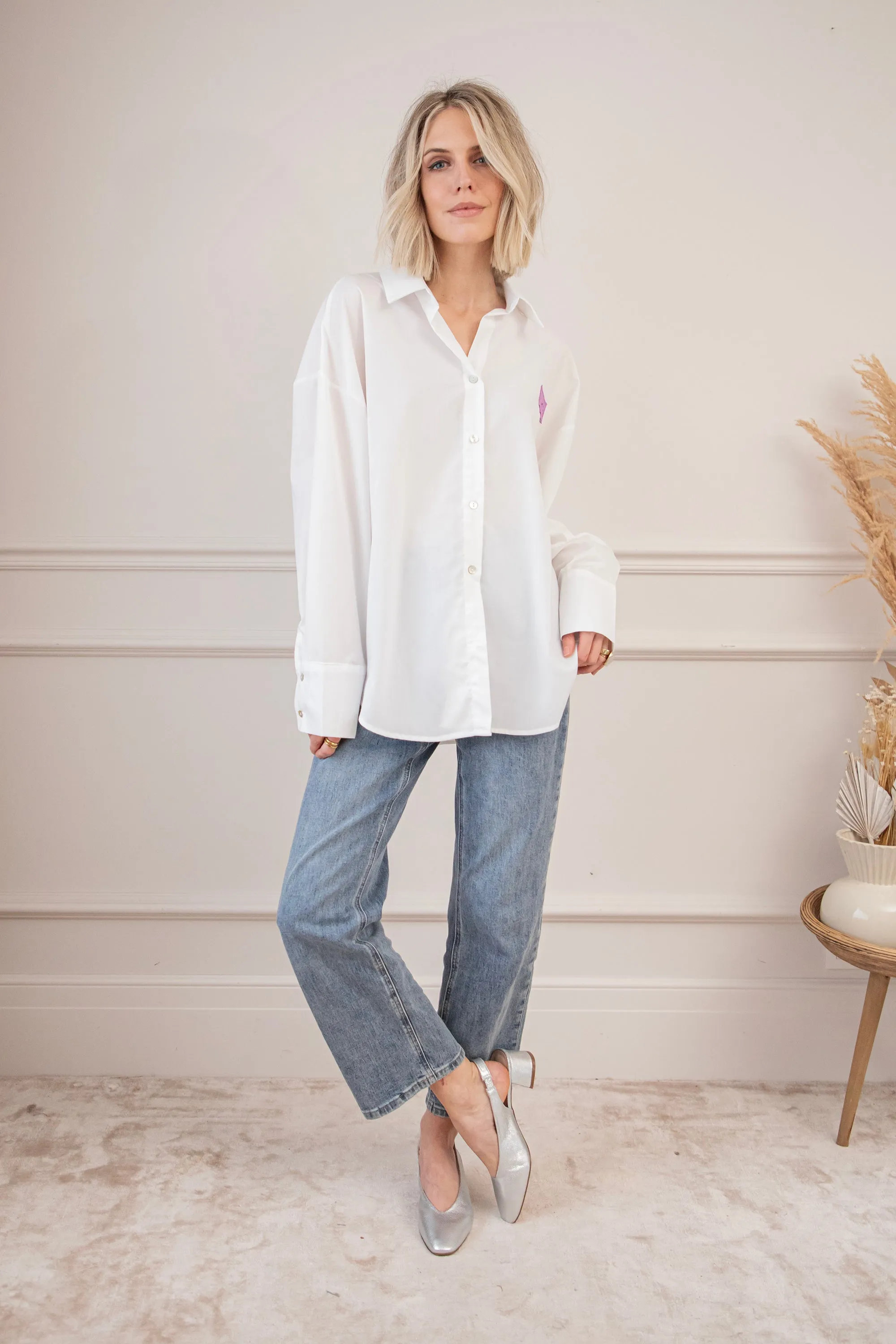 No Stopping Me White/Purple - Blouse