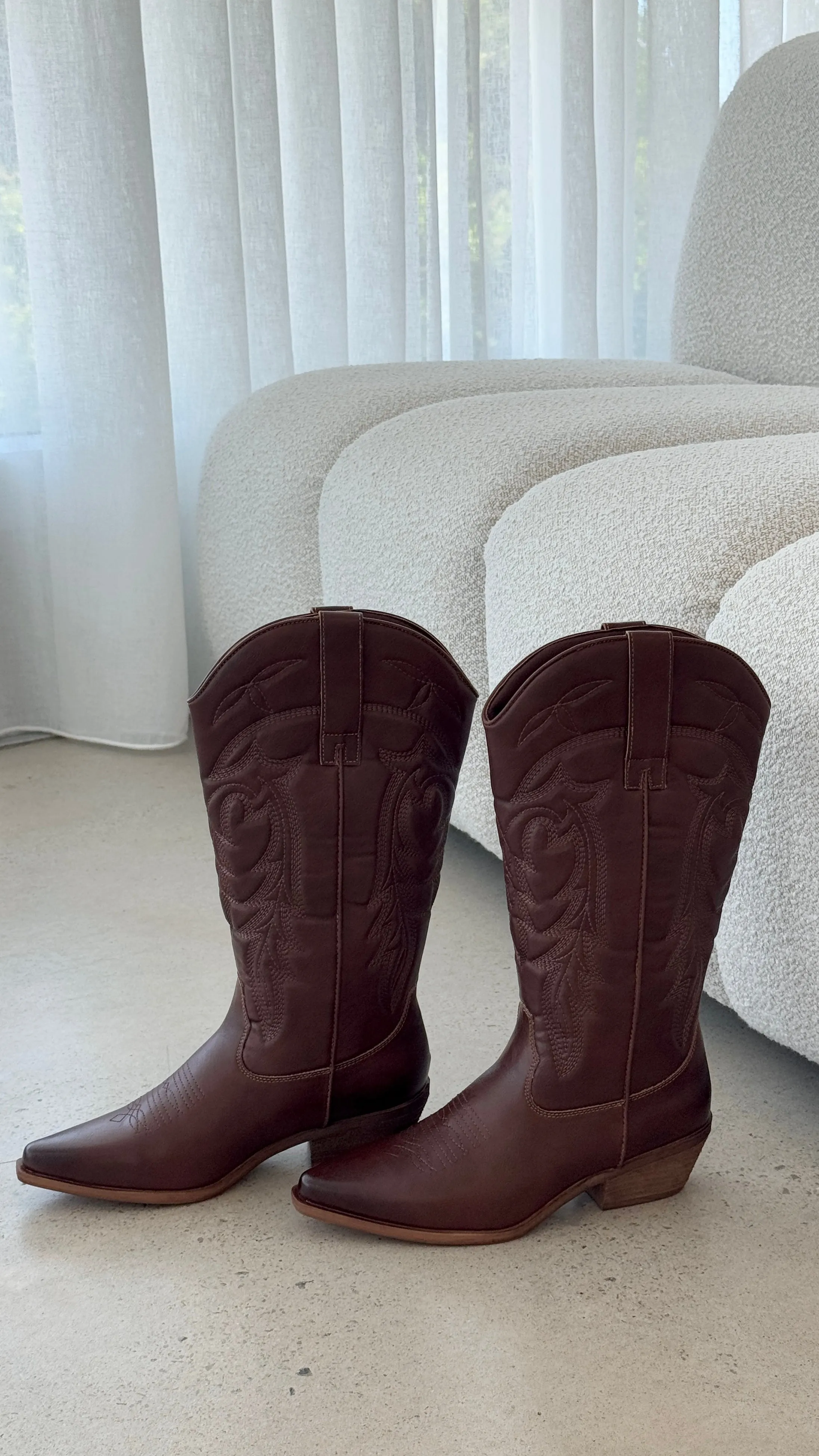 Ottilie Boots - Dark Tan