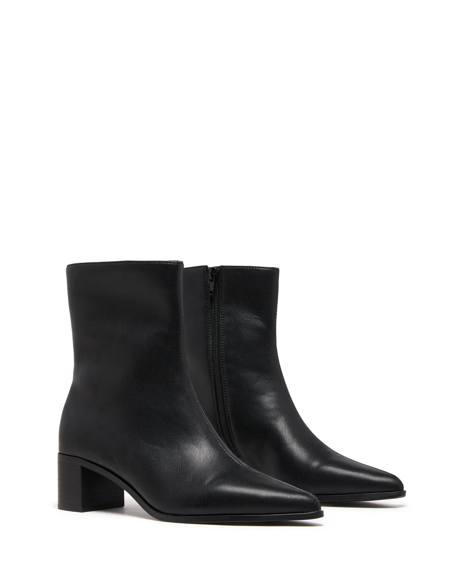Paige Ankle Boot Black Smooth