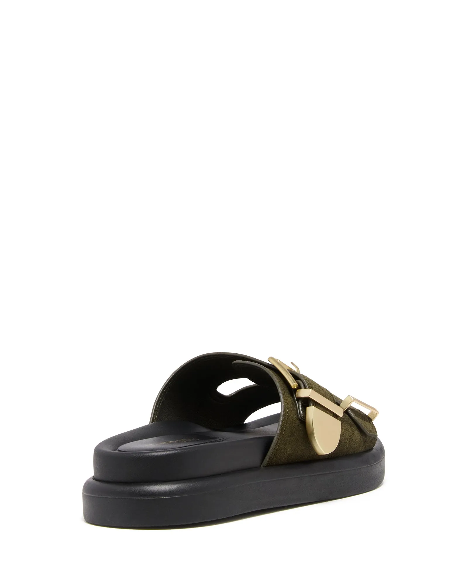 Paxton Sandal Khaki Microsuede