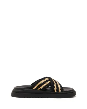 Peta Platform Sandal Black/Beige