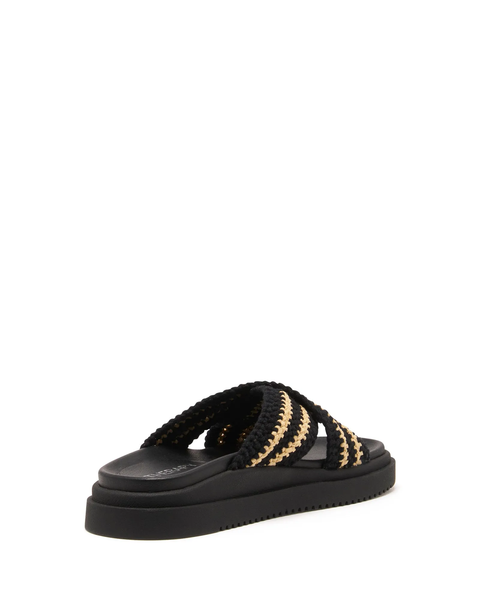 Peta Platform Sandal Black/Beige