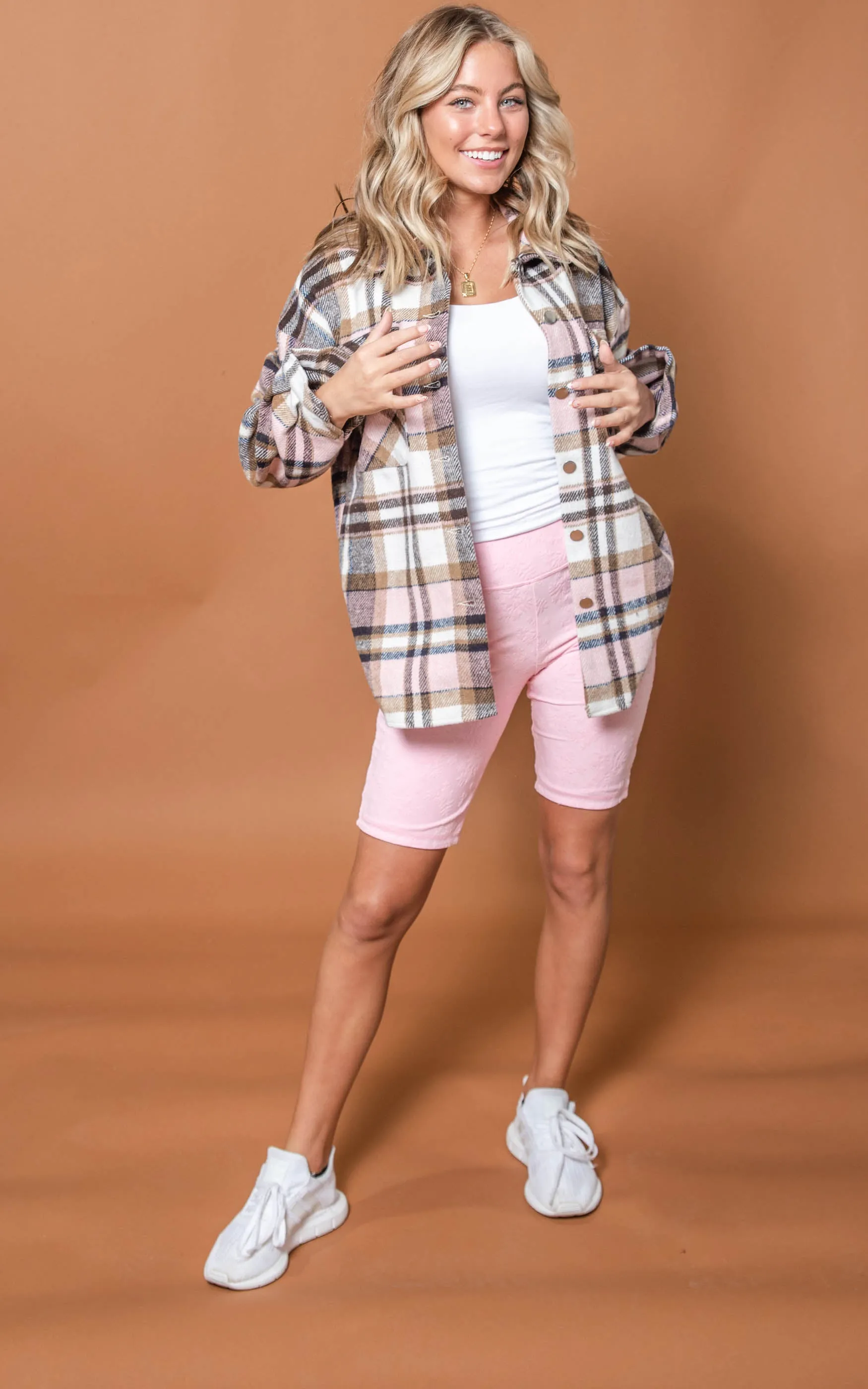 Pink Plaid Shacket - Final Sale