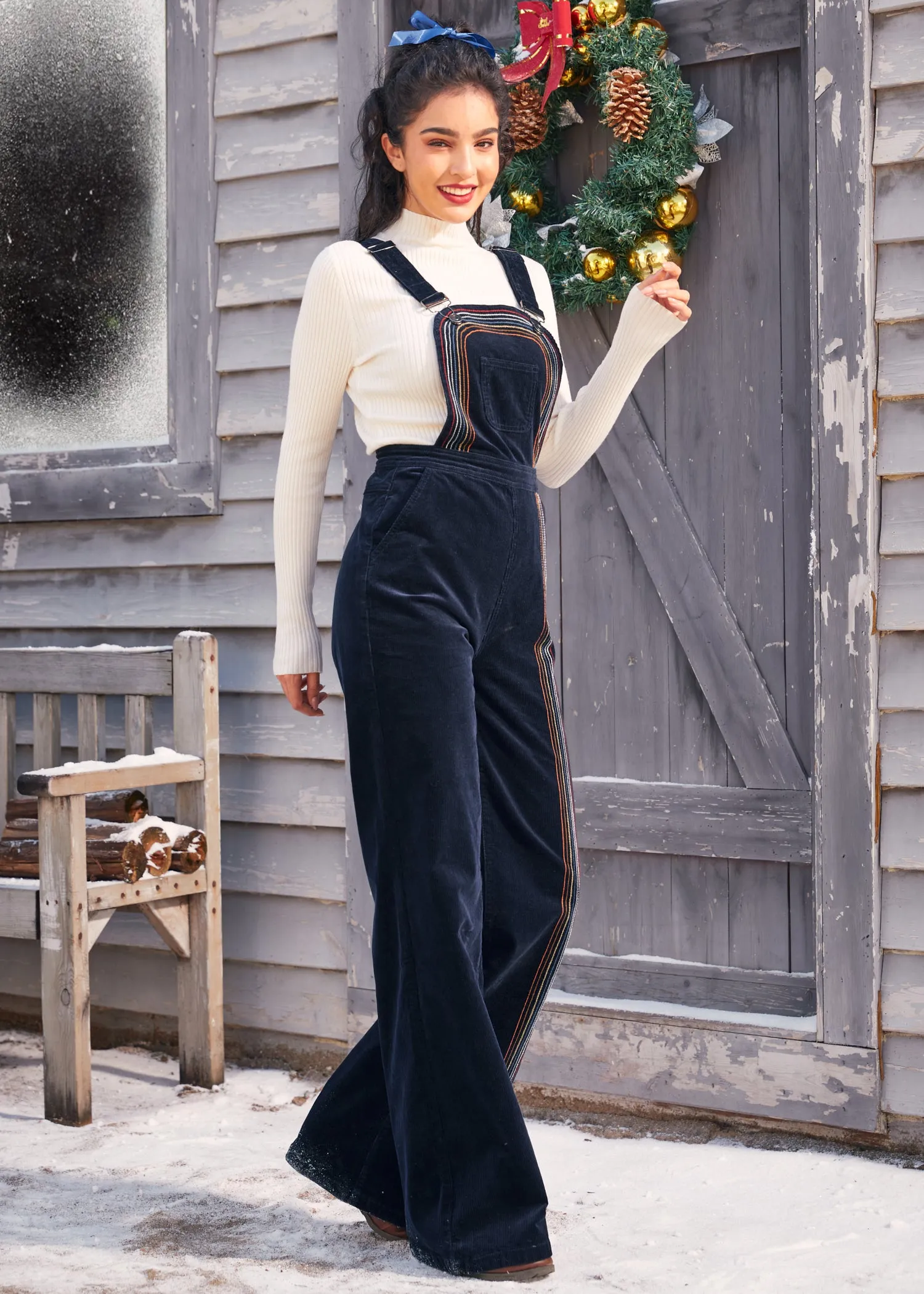 Rainbow With Me Corduroy Overalls