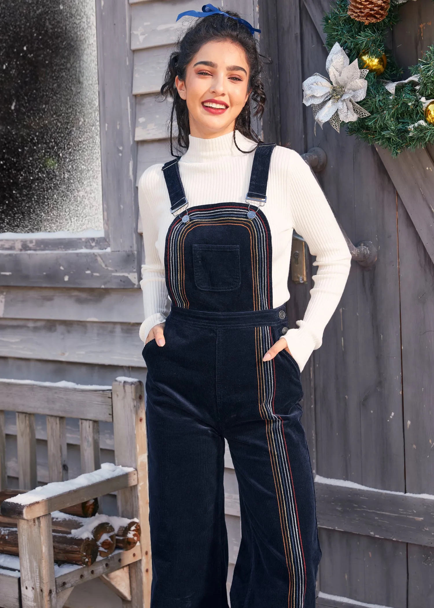 Rainbow With Me Corduroy Overalls