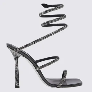 René Caovilla Wraparound Heeled Sandals