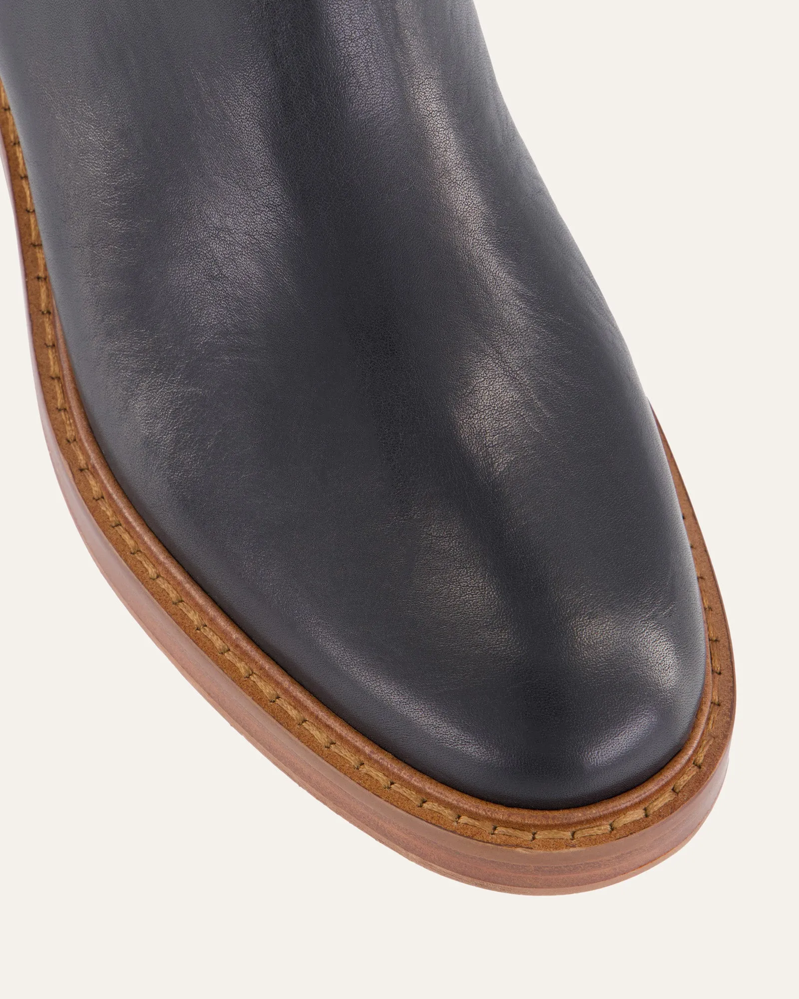 RIO KNEE BOOTS BLACK LEATHER