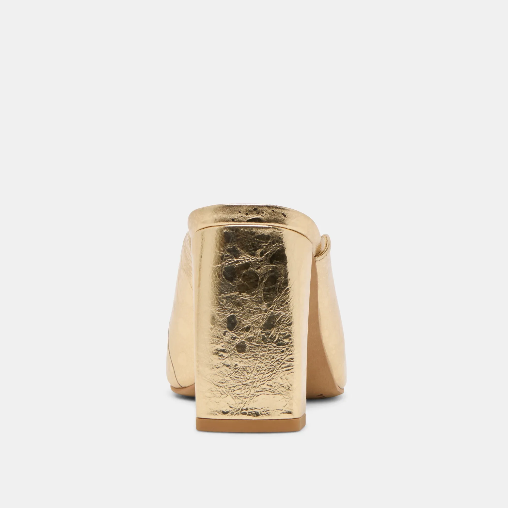 SABELA HEELS GOLD DISTRESSED LEATHER