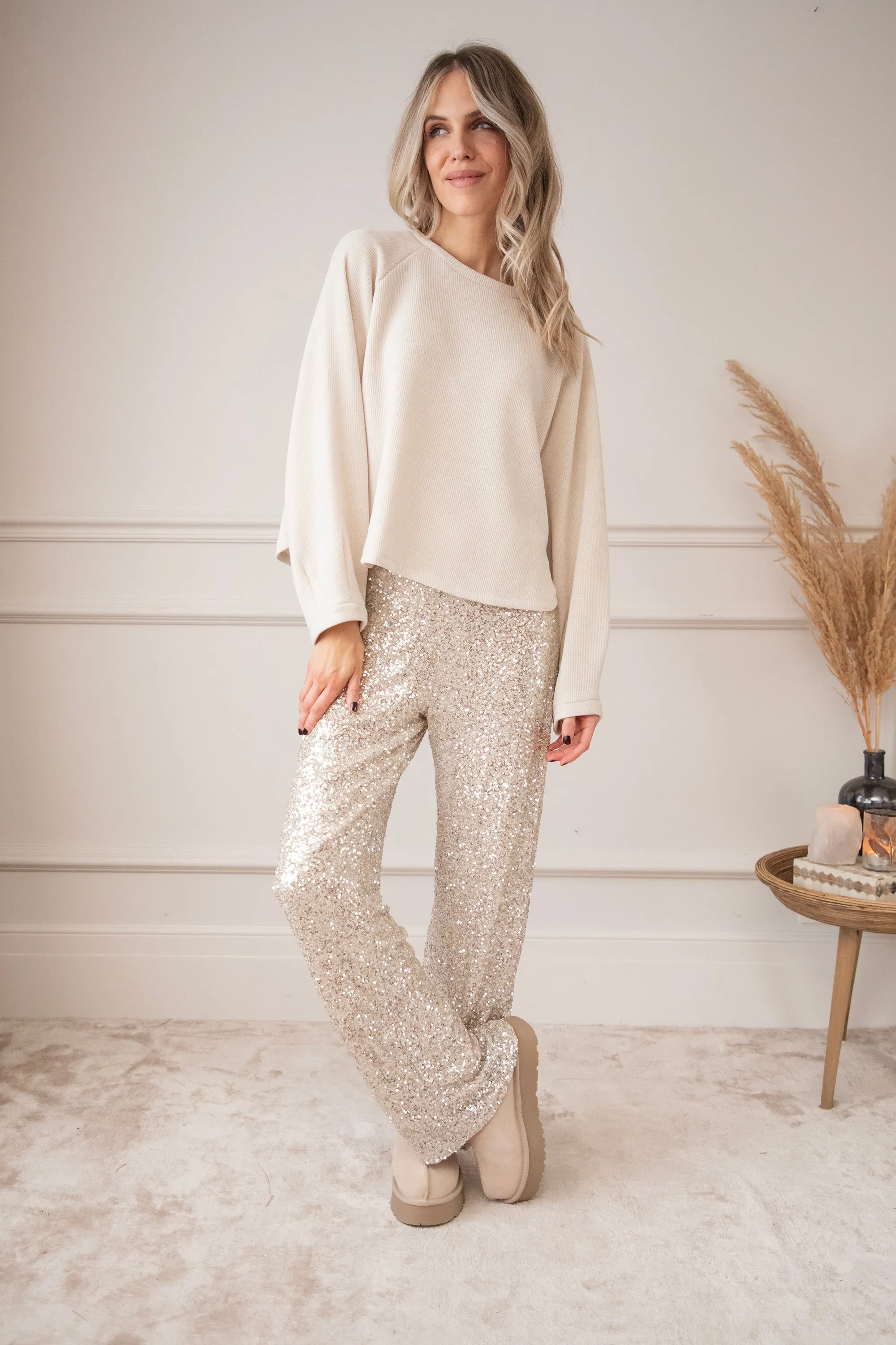 Sequins Soirée Beige - Broek