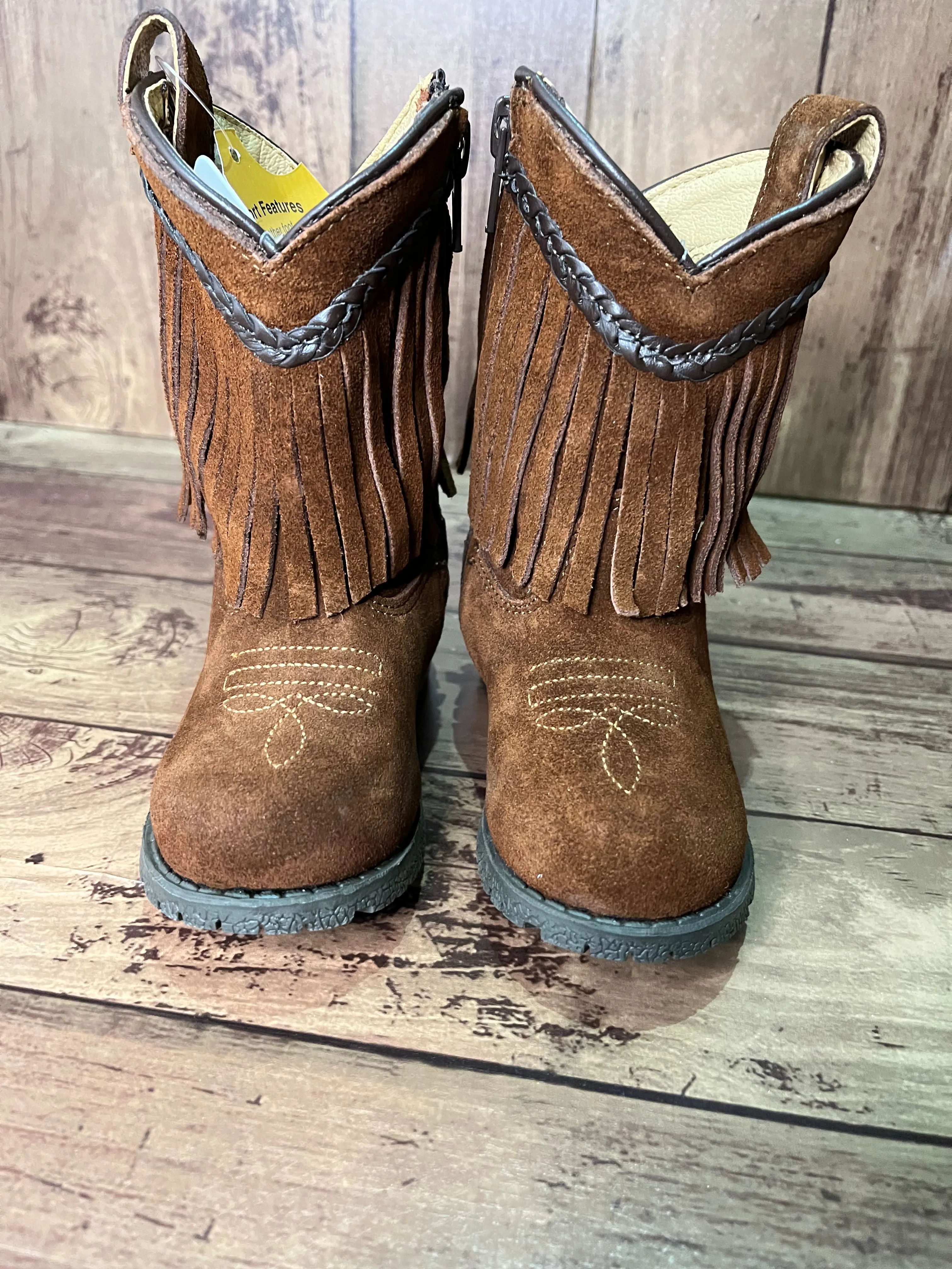 Smoky Mountain Boots 3575T Hopalong Brown Tasseled Western Toddler Boots