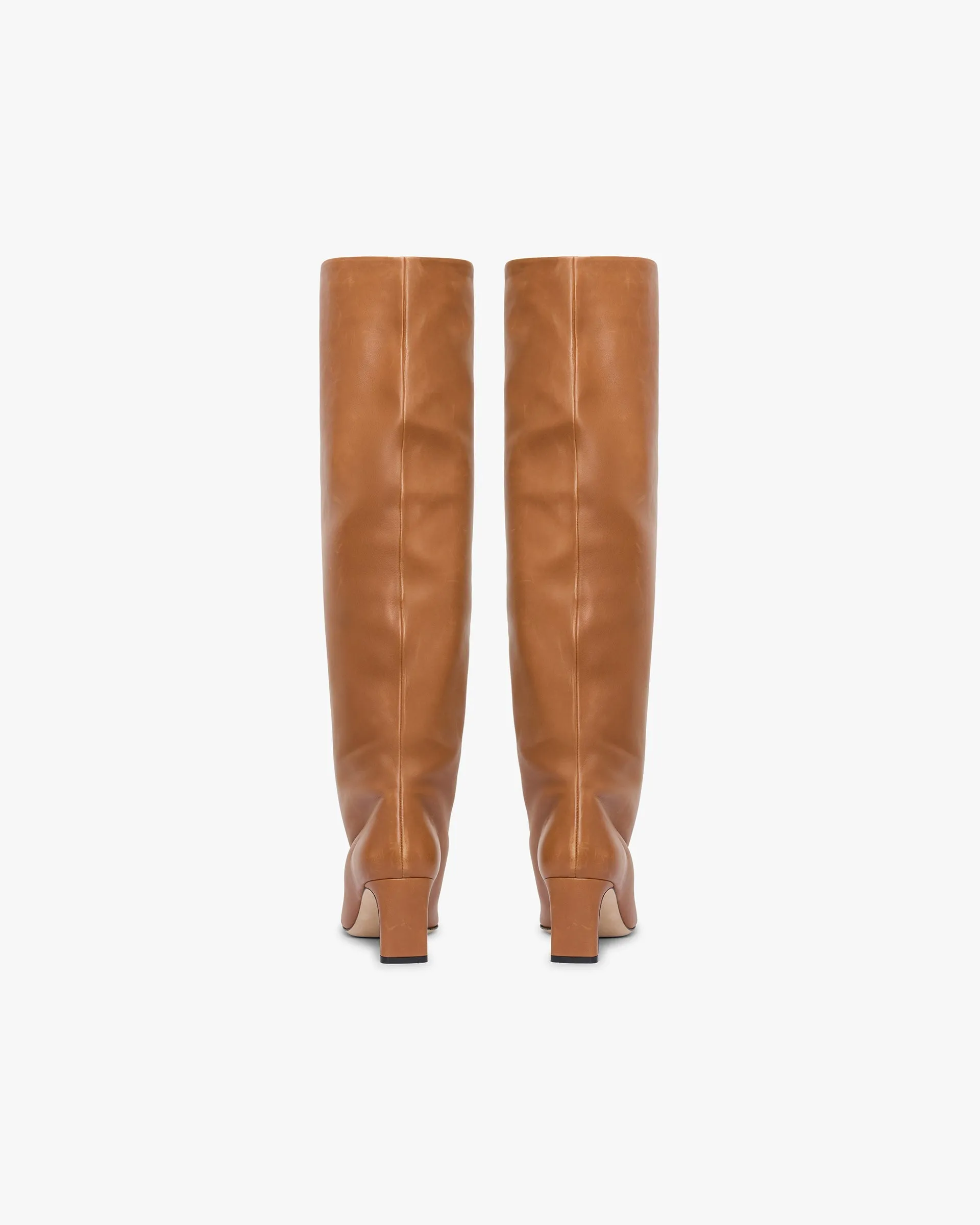 Square Toe Knee Boot - Tan