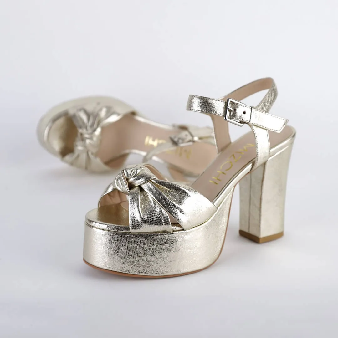 TYRA BELT - gold platform