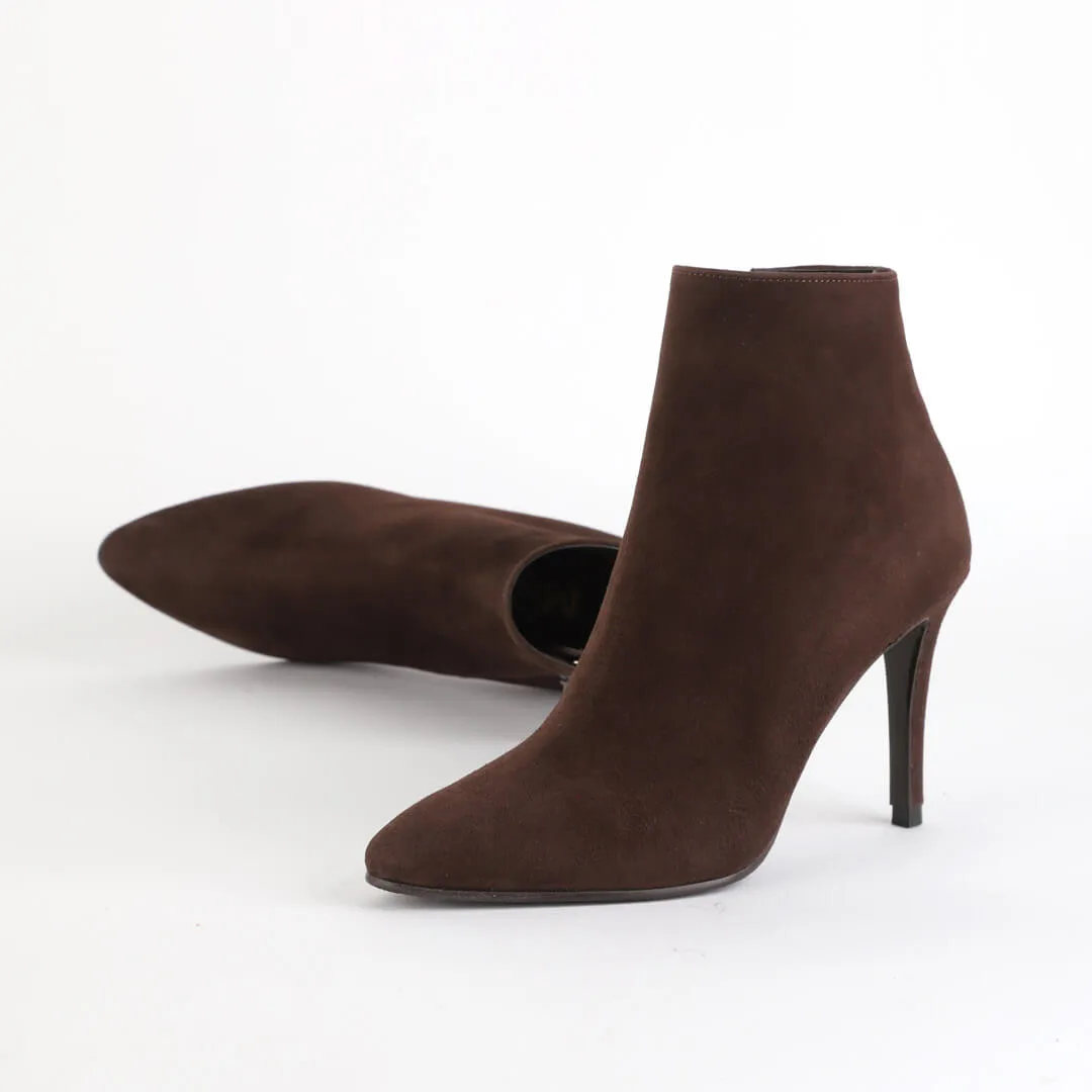 *UK size 1  - BOIMA CHOCOLATE - brown suede, 7cm heels