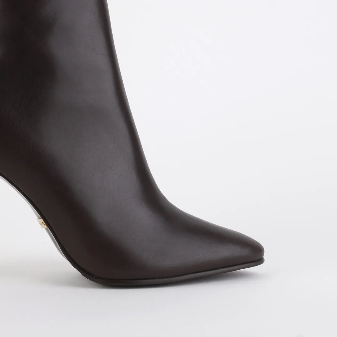 *UK size 1  - BOIMA CHOCOLATE - brown suede, 7cm heels
