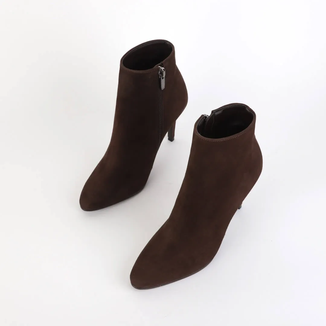 *UK size 1  - BOIMA CHOCOLATE - brown suede, 7cm heels