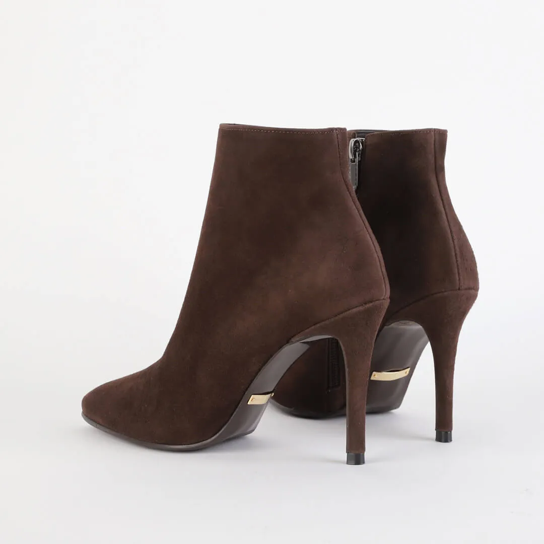 *UK size 1  - BOIMA CHOCOLATE - brown suede, 7cm heels