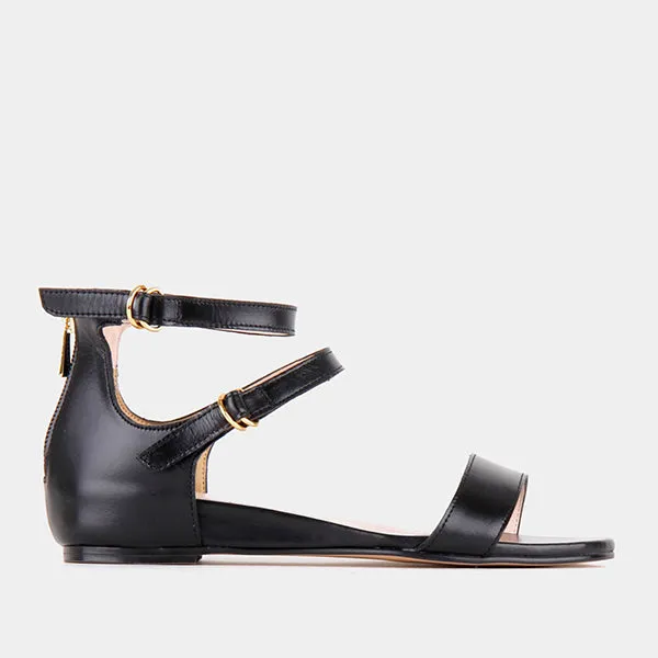 *UK size 13 - PIPER - black , 2cm heels