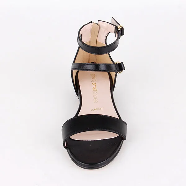 *UK size 13 - PIPER - black , 2cm heels