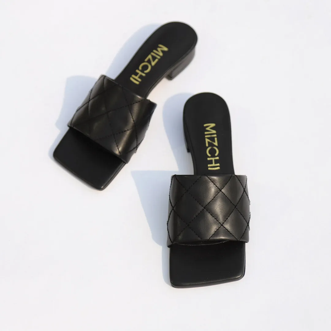 *UK size 2 - Aqui - black, 2cm heels