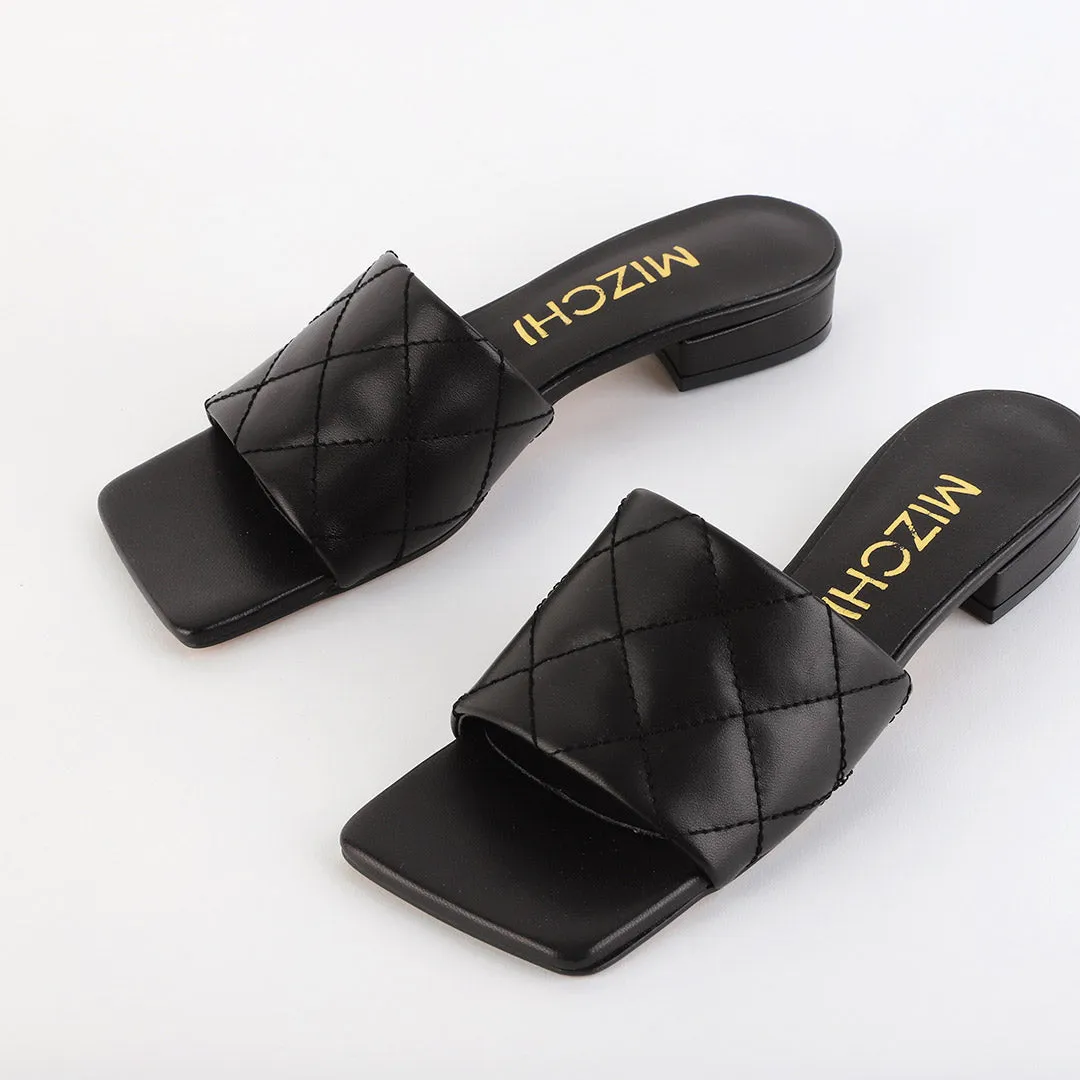 *UK size 2 - Aqui - black, 2cm heels