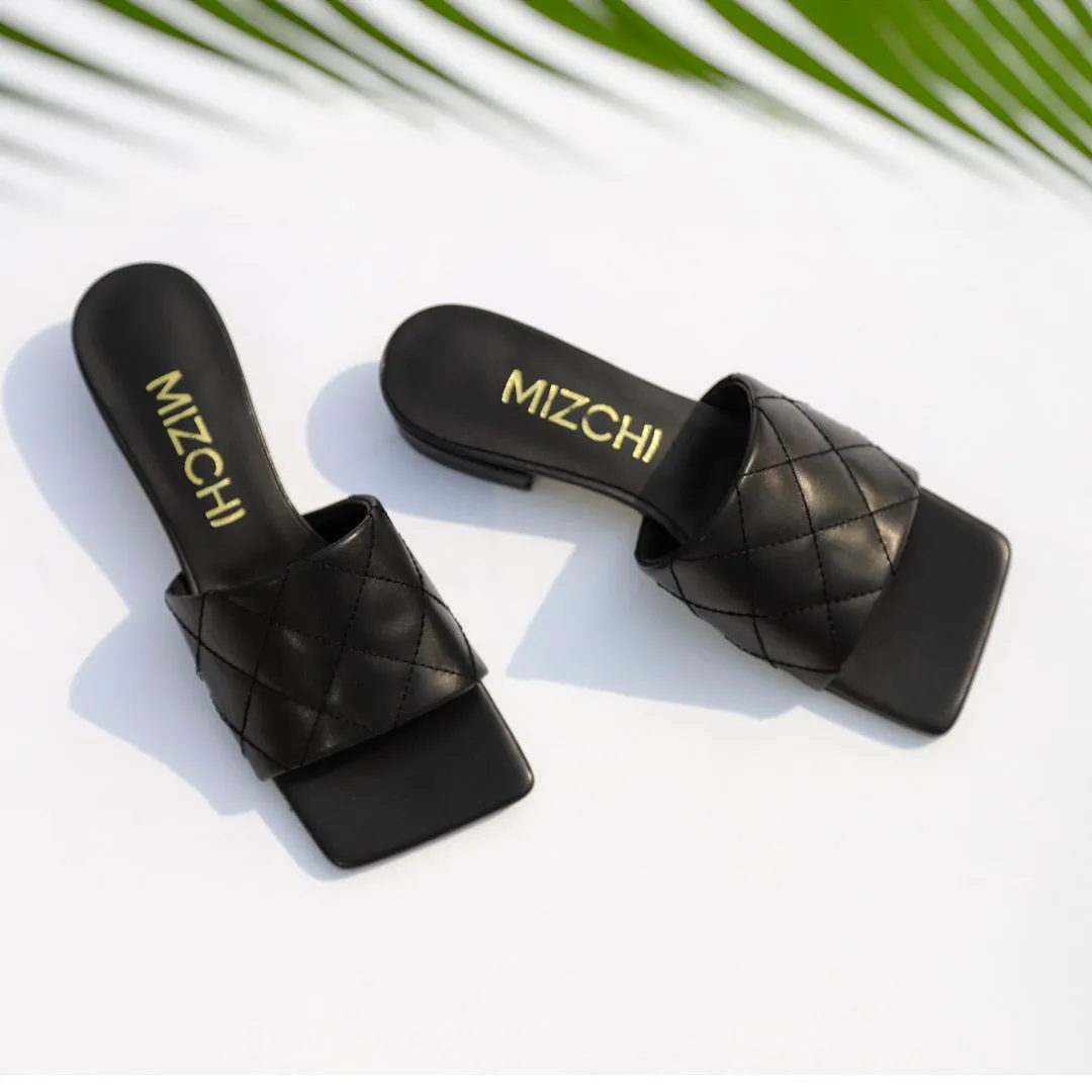 *UK size 2 - Aqui - black, 2cm heels