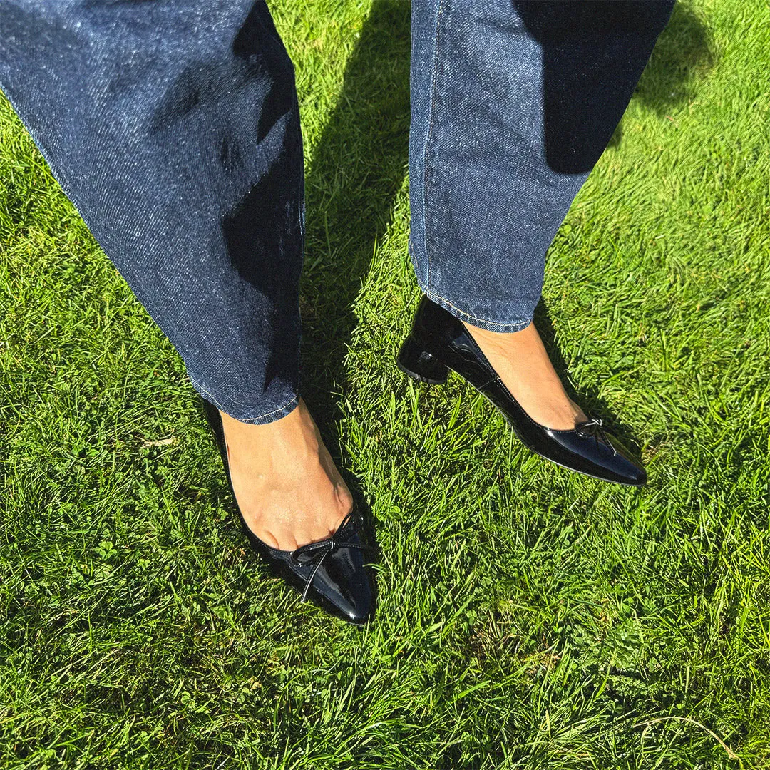 *UK size 2.5 - NEW HENRIETTA - black, 3cm heels