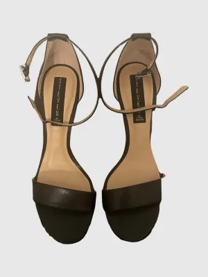 VIENNA BLACK LEATHER SANDALS - SM REBOOTED