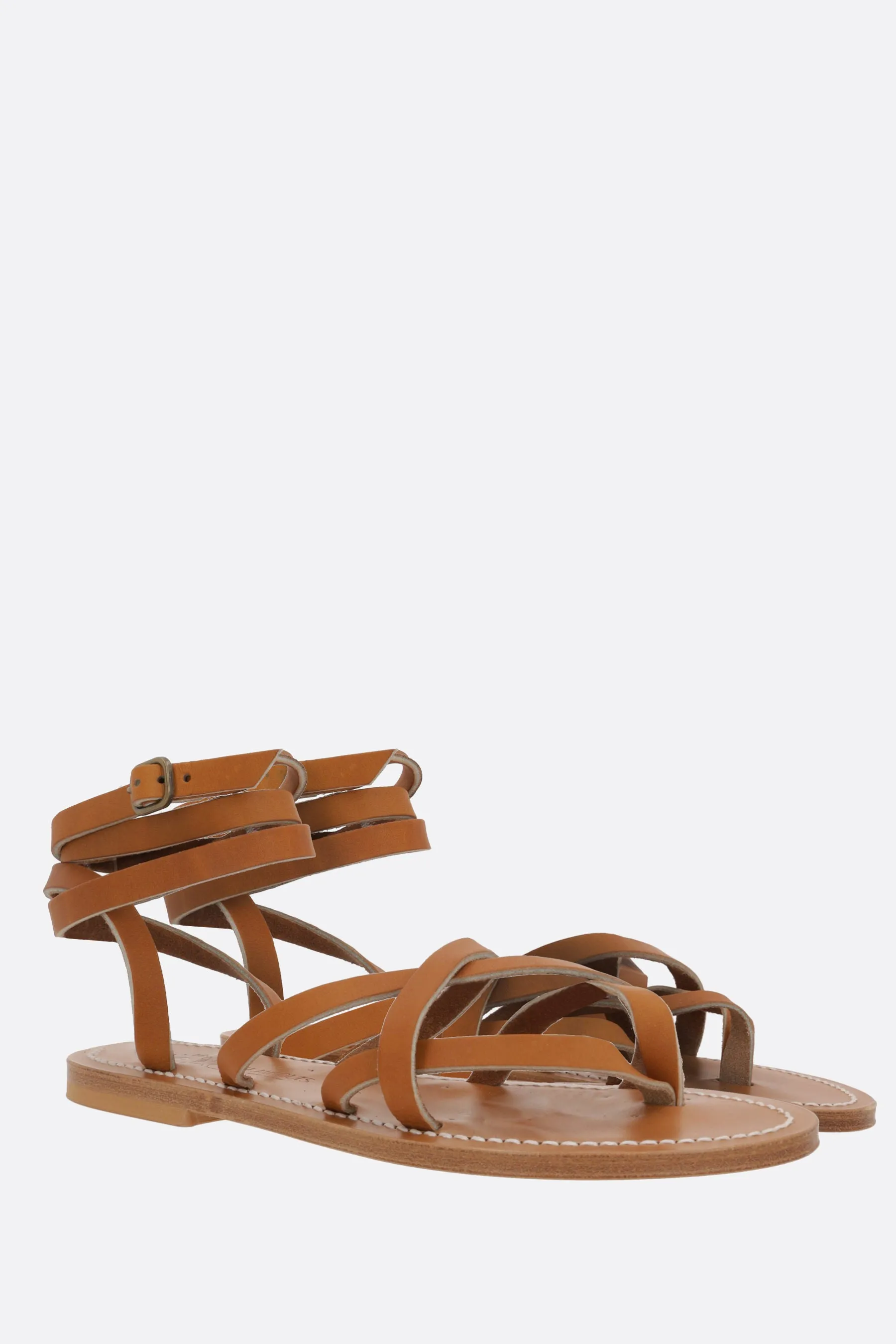 Zenobie thong sandals in smooth leather