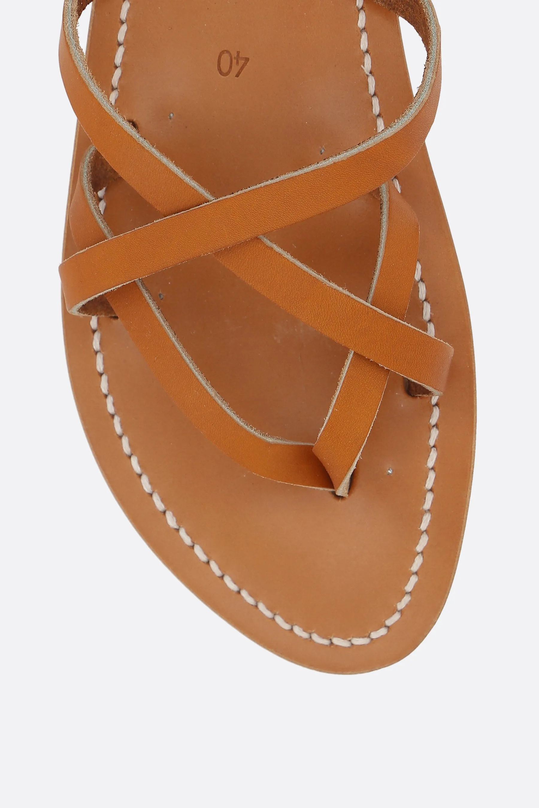 Zenobie thong sandals in smooth leather